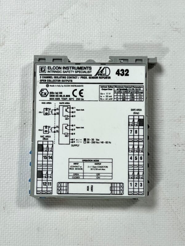 ELCON INSTRUMENTS UD RANGE 432 - 2 CHANNEL ISOLATING CONTACT - Görsel 2