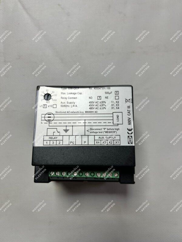 DEIF SIM-Q LF 1200024118C DQ96-x 400-480V AC INSULATION MONITOR - Görsel 4