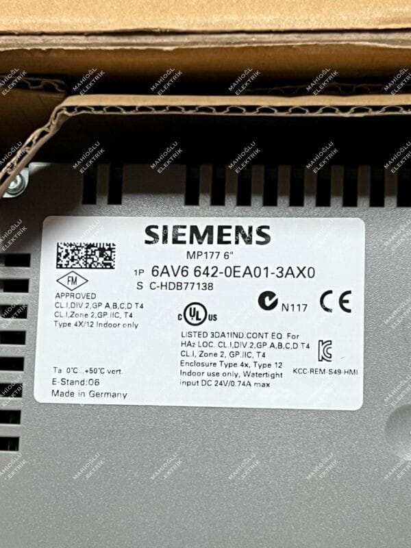 SIEMENS 6AV6 642-0EA01-3AX0 SIMATIC PANEL - Görsel 4