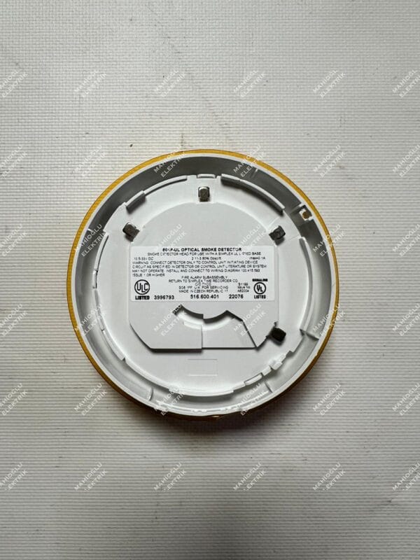 TYCO 601P-UL CONVENTIONAL UL OPTICAL SMOKE DETECTOR 516.600.401 - Görsel 3