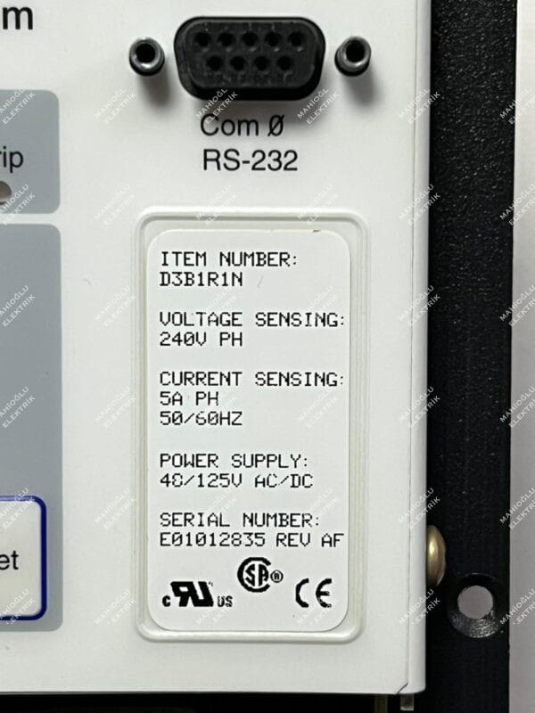 BASLER Electric BE1-951 Overcurrent Protection System - Görsel 4