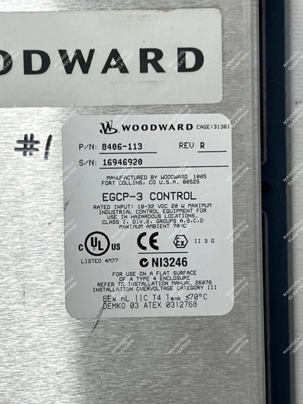 WOODWARD 8406-113 Rev R EGCP-3 Control - Görsel 5