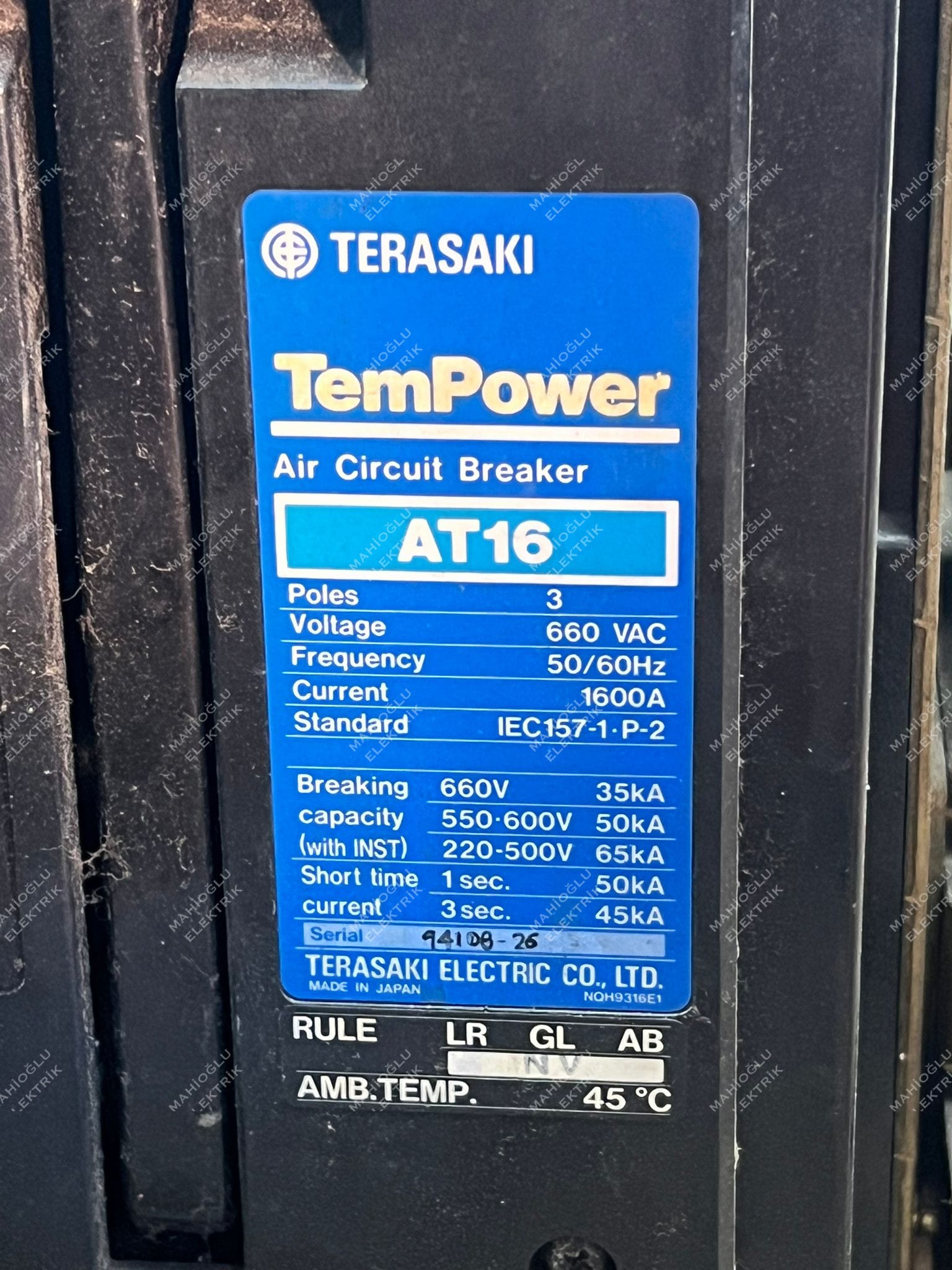 TERASAKI TemPower AT16 1600A Air Circuit Breaker - Görsel 3