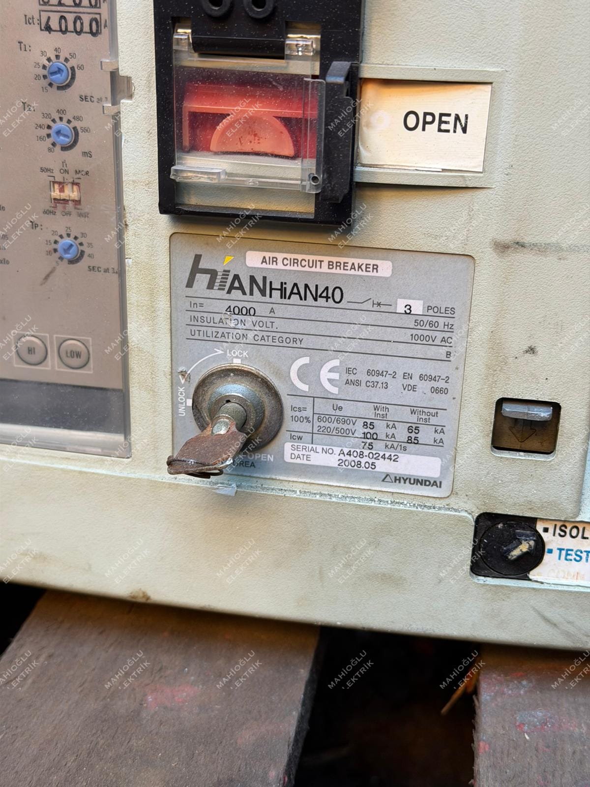 HYUNDAI HiAN40 4000 Amper 3 Pole Air Circuit Breaker - Görsel 3